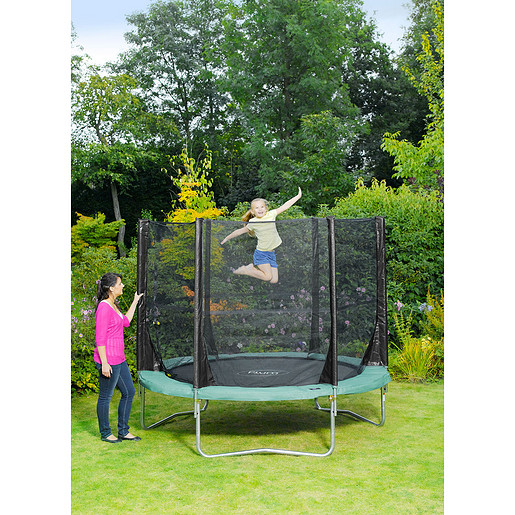 Plum 8 Foot Space Zone Trampoline and 3G Enclosure
