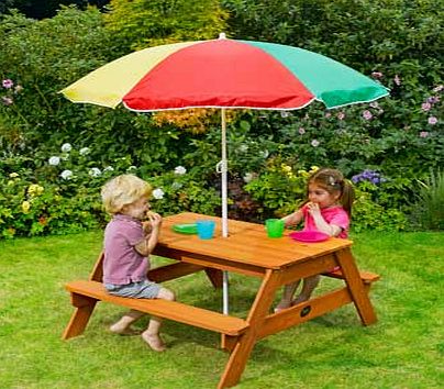 Plum Products Plum Childrens Garden Picnic Table with Parasol