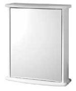 Plumbworld 550mm Wide Gloss White Bathroom Cabinet