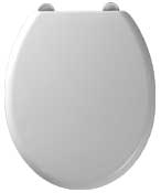 Plumbworld Curve Anti-Bacterial Thermoset White Toilet Seat