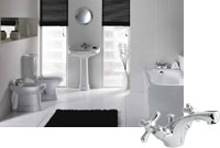 Plumbworld Halcyon 1 Taphole Bathroom Suite with Whirlpool Bath