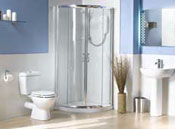 Plumbworld Mira Sport Max 10.8kw Shower and 800mm Enclosure Milan Bathroom Suite