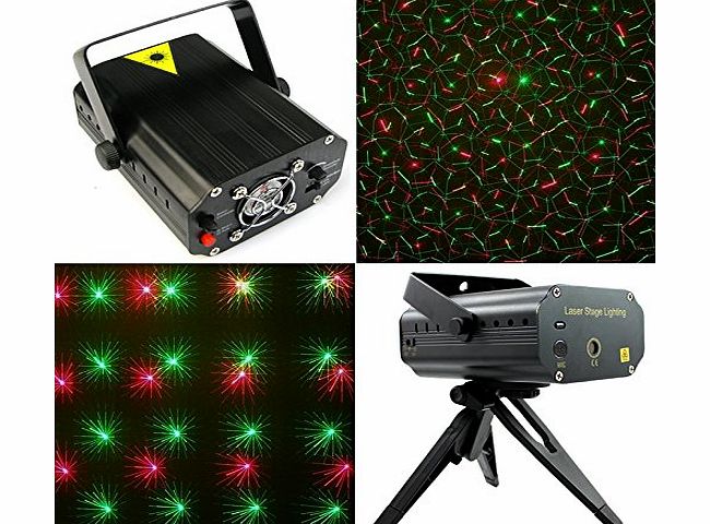 PMS Mini Stars Laser Stage Lighting Light Projector Sound/ Music Active DJ Equipment for Disco Bar KTV Club Party