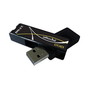 2GB Attache Original USB Flash Drive - Black