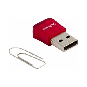 32GB Micro Sleek Attache USB Flash Drive - Red