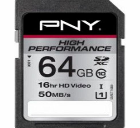 Pny SD64G10HIGPER-EF - SDXC Memory Card - 64GB