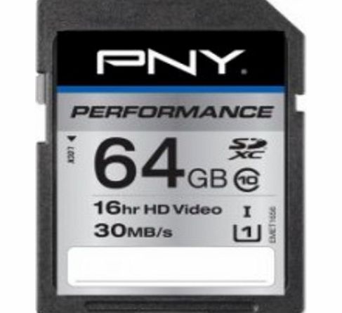 Pny SD64G10PER-EF - Black - Memory Card - 64GB -
