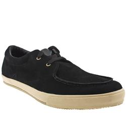 Male Hopkins Suede Upper Fashion Trainers in Black, Tan
