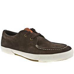 Male Hopkins Suede Upper Fashion Trainers in Brown