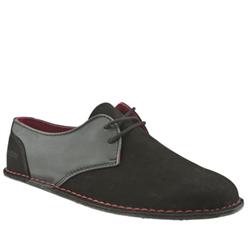 Male Pointer Crago Suede Upper Lace Up Shoes in Black