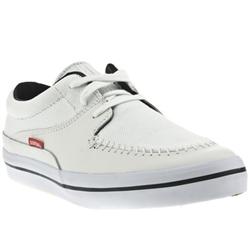 Male Pointer Debaser Leather Upper Lace Up Shoes in White