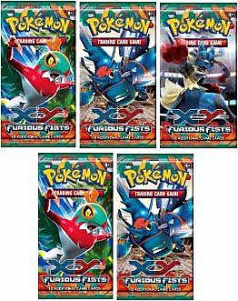 Pokemon XY Furious Fists (XY3) Lot Of 5 Booster Packs