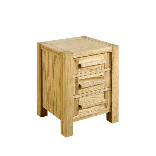 Poland Oak Furniture Poland Oak 3 Drawer Bedside Table