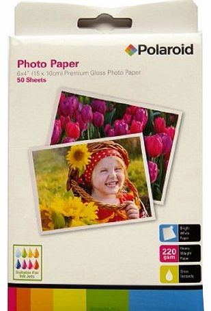 Polaroid 6x4`` Premium Gloss Photo Paper - Pack of 50