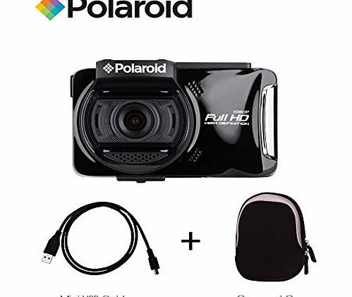 Car Driving Recorder 1080p Dash Cam Car Camera Camcorder Polaroid E272S with Built-in GPS and GLONASS for journey tracking, G-Sensor Collision Recording Protection, 2.7`` Capacitive Touch Screen, 140 