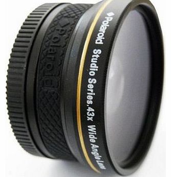 Studio Series 52mm .43x High Definition Wide Angle Lens With Macro Attachment, Includes Lens Pouch and Cap Covers