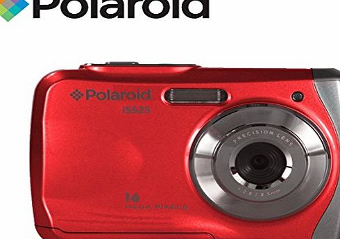 Polaroid Waterproof Camera 16MP Underwater Compact Digital Camera Polaroid IS525 Waterproof to 3 Metres with 16 Megapixel resolution, 2.4`` Screen (Red)