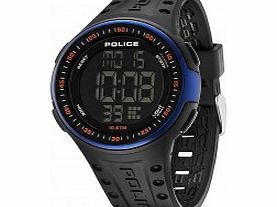 Police Mens Indicator Black Plastic Strap Watch