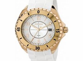 Police Mens Rose Gold and White Miami II Watch