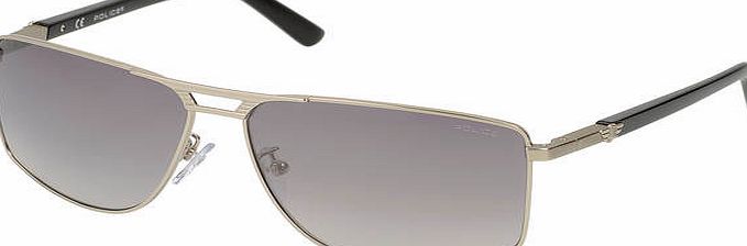 Police Silver Square Frame with Smoke Gradient