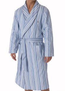 Blue Woven Robe with Terry