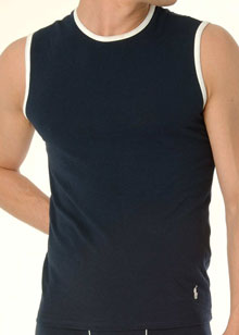 Contrast Binding sleeveless t-shirt