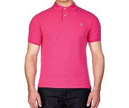 Ultra pink pure cotton polo shirt