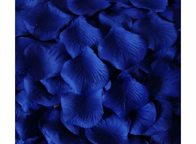PolysGems 200 Top Quality Royal Blue Silk Rose Petals - Wedding Table Confetti Decorations