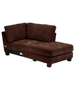 Right Hand Chaise Unit - Chocolate