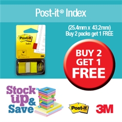 Post-it Index Flags 50 per Pack 25mm Yellow Ref