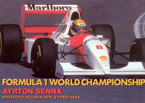Postcards & Laminates Ayrton Senna McLaren 1993 Laminate