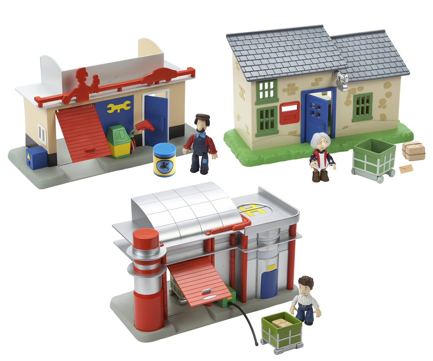 Postman Pat Mini Playset W/fig -ted Glens Garage