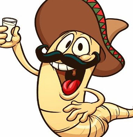 postwalldecor Tequila Worm Cartoon Drink Car Bumper Sticker Decal 10 x 12 cm