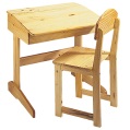 wooden desk and chair