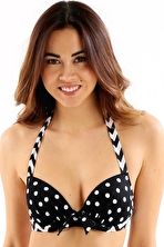 Pour Moi, 1295[^]238830 Key West Padded Underwired Halter Top - Black