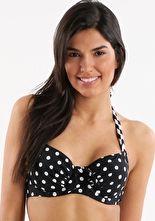 Pour Moi, 1295[^]238773 Key West Underwired Halter Top - Black and White