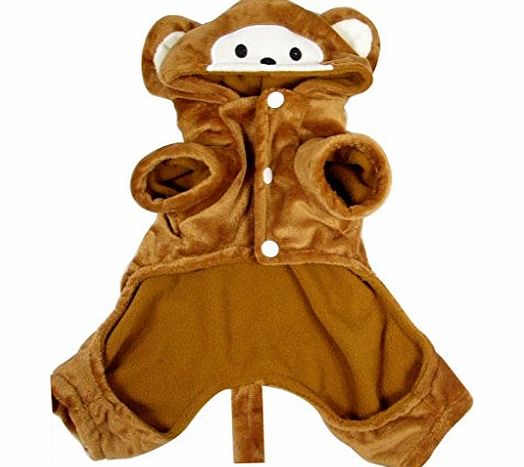 Povos Cheeky Monkey Overalls Pet Dog Puppy Cat Kitty Fashion Clothes Coat Pet Apparel M