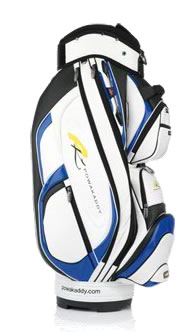 powakaddy Golf Deluxe II Cart Bag Classic White/Black/Blue