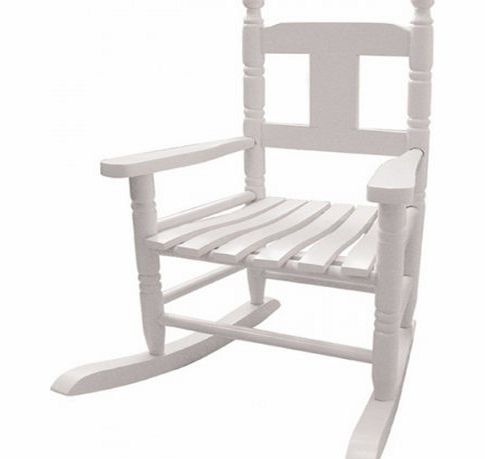 Powell Craft Childs Rocking Chair in White