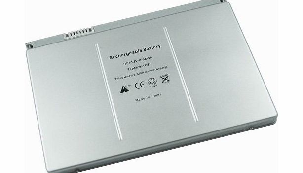 Power Battery UK 68Wh Li-Polymer Laptop Battery for APPLE MacBook Pro 17-inch Series Replace for APPLE A1189, MA458, MA458*/A, MA458G/A, MA458J/A