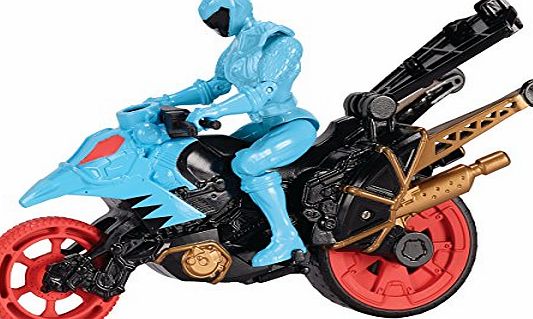 Power Rangers Dino Supercharge Stunt Bike Cycle and Figure (Cyan)