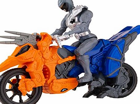 Power Rangers Dino Supercharge Stunt Bike Cycle and Figure (Grey)