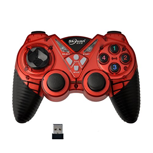 Wireless Game Controller Gamepad Joypad for PC/ PS3/ Android Red/Black