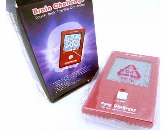 PowerBrain Travel Electronic Touch Screen Brain Challenge Game with 10 Games 