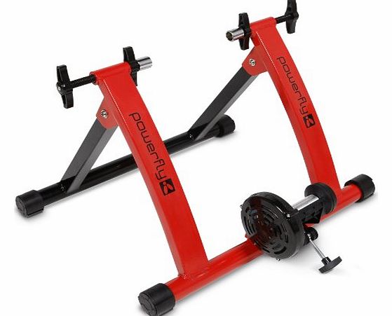 PowerFly  Folding Bike Cycle Magnetic Turbo Trainer for Indoor Workout - Adjustab