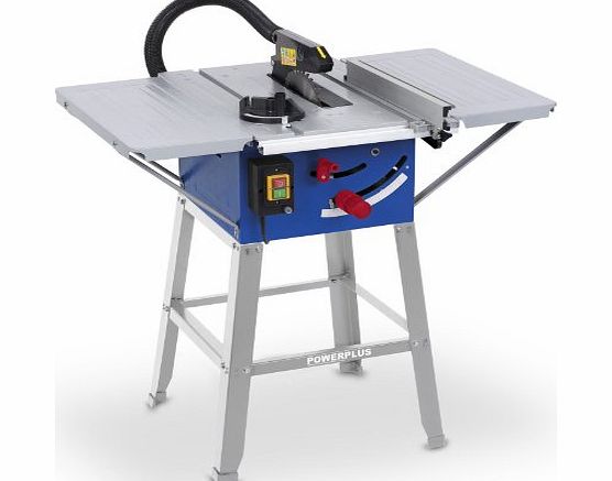 PowerPlus  1500 Watt 10`` 250mm Table Saw Bench Angled Cuts 240v with Stand POW8561 - 2 Year Home User Warranty
