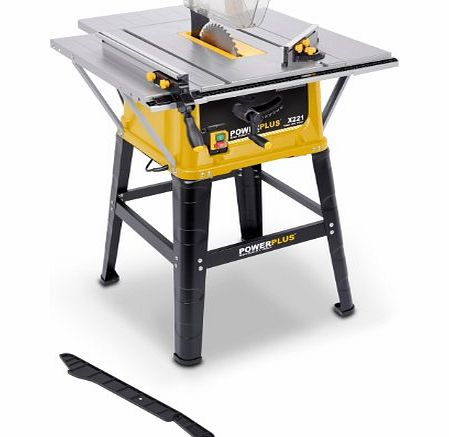 PowerPlus  1500 Watt, 254mm 10`` Heavy Duty Table Saw Complete with Parallel guide and mitre gauge POWX221
