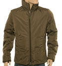 Green Nylon Concealed Hood Padded Jacket