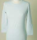 Prada Ladies Prada Aqua Long Sleeve Lightweight Top with Zip Pocket