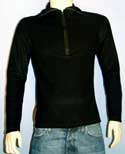 Prada Mens Black 1/4 Zip High Neck Brushed Nylon Sweatshirt